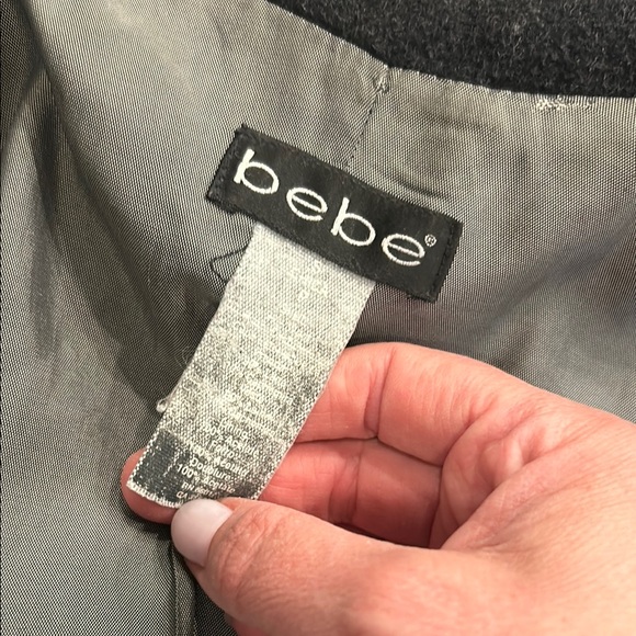 Women's Dark Gray  Coat, Bebe size S - Picture 5 of 6